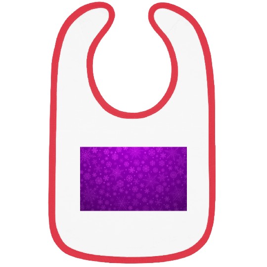 Purple Snowflakes Aesthetic Pattern Bibs