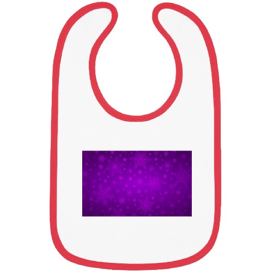 Beautiful Purple Snowflakes Pattern Bibs