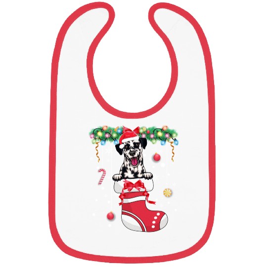 Dalmatian Dog Lover Christmas - Dog Christmas Stoc Bibs