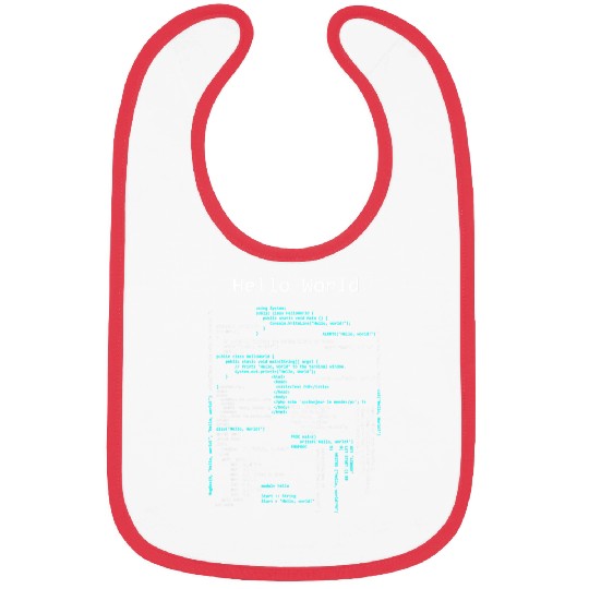 Hello World Coding Computer Programming Languages Bibs