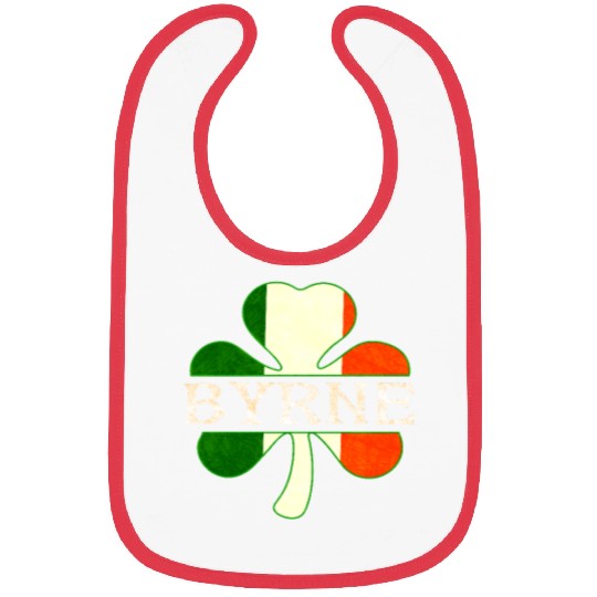 Byrne Irish Surname Ireland Flag Shamrock Bibs