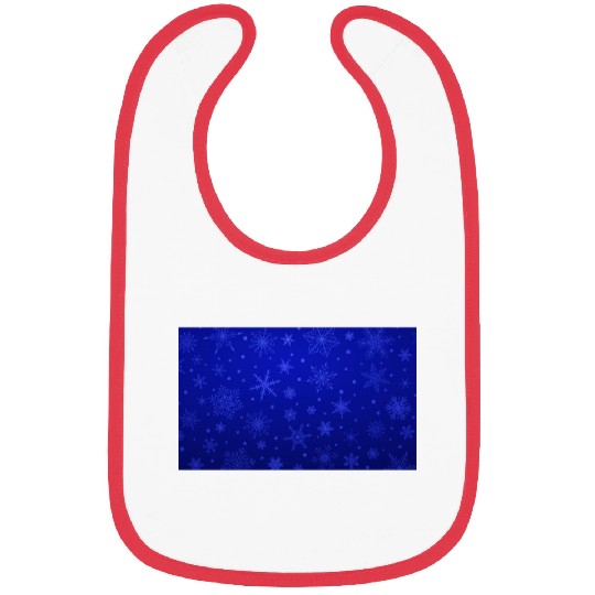 Blue Snowflakes Christmas Pattern Bibs