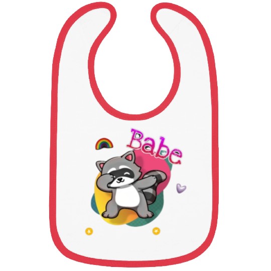 baby raccoon Bibs
