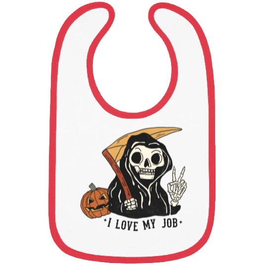 I Love my job grim reaper Bibs