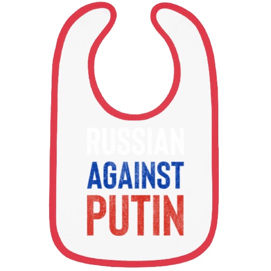 Russian against Putin russia flag grunge Bibs