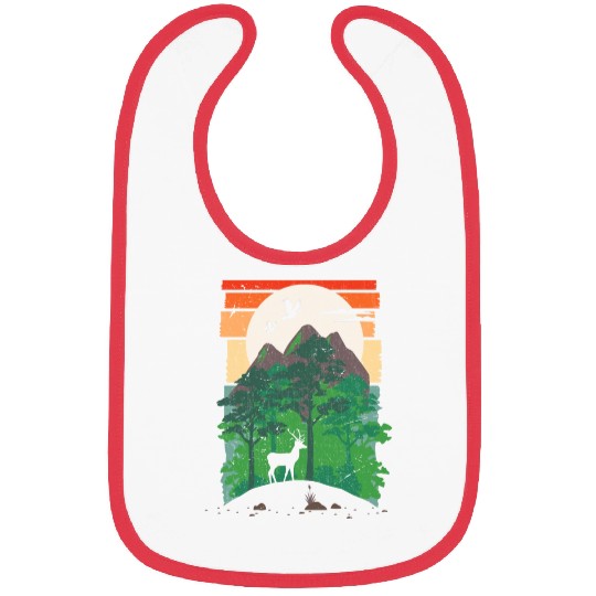 Deer Forest Outdoor Nature Animals Bibs