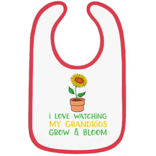 Womens I Love Watching My Grandkid Sunflower Bibs