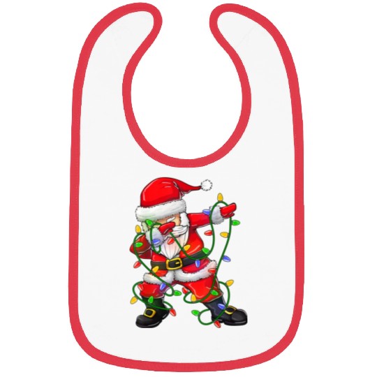 Dabbing Santa Bibs for Boys Girls Christmas Tree
