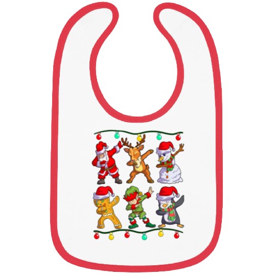 Christmas Dabbing Santa Elf De Friends Xmas Bibs