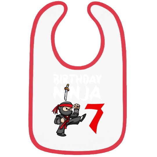 Birthday Party 7 Years Old Japanese Ninja Birthday Bibs