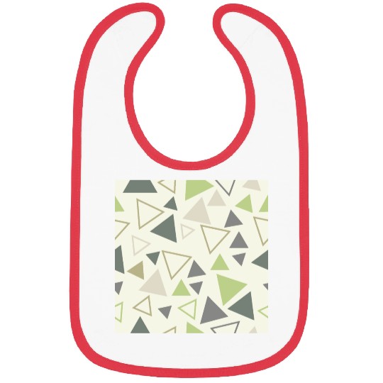 pattern design triangle seamless green Bibs