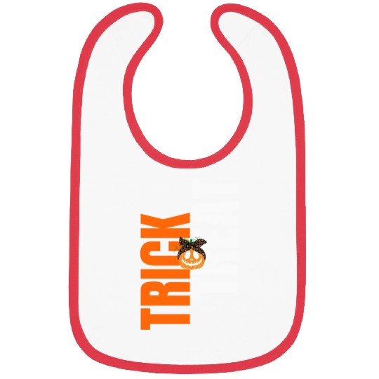trick or treat Typography Saying Bibs