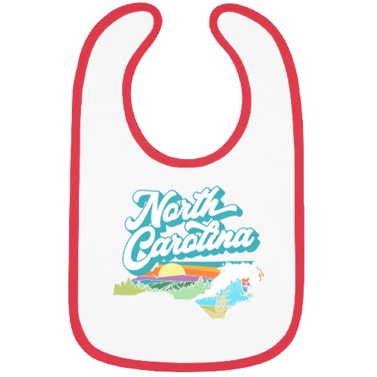North Carolina Vintage Nature Lover Mountains Beac Bibs