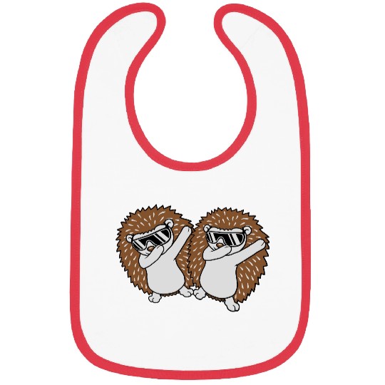 2 dabbing hedgehog friends Bibs