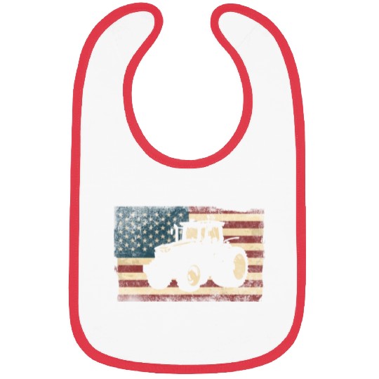 Farming Farmer American Flag Us Bibs