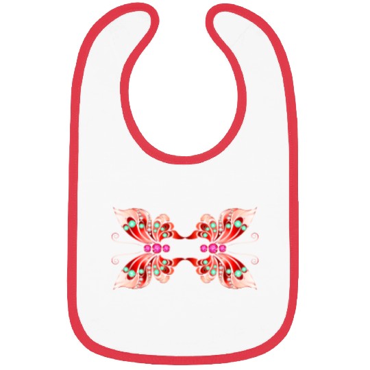 Jewelry Butterfly Red Shape Bibs