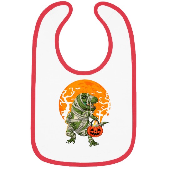 Mummy T-Rex Dinosaur Trick Or Treat Halloween Bibs