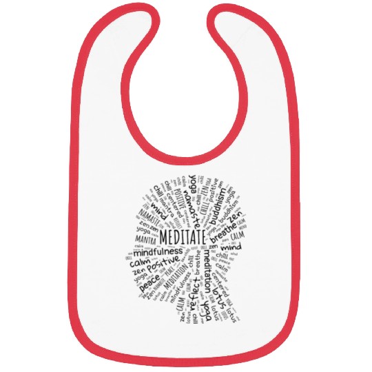 Mindfulness Zen Buddha Meditation Yoga Wordart Bibs