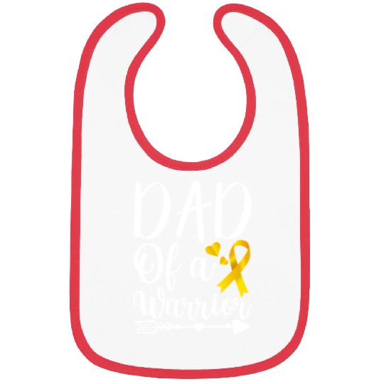 dad Of A Warrior Childhood Cancer Awareness Suppor Bibs