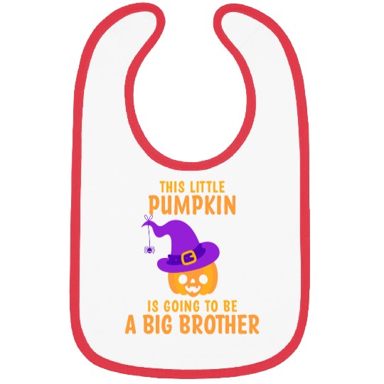 Kids Little Pumpkin Going To Be A Big Brother Witc Bibs