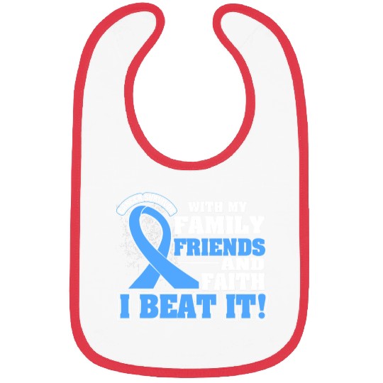 Family Faith I Beat It Prostate Cancer Awareness Bibs