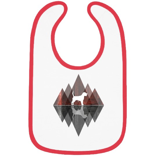 Beagle abstract - Geometry Dog Triangle Bibs