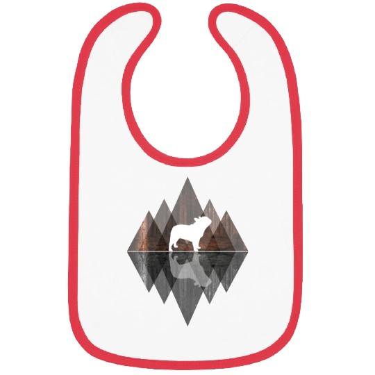 French Bulldog abstract - Geometry Dog Triangle Bibs