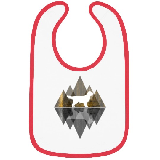 Golden Retriever abstract - Geometry Dog Triangle Bibs