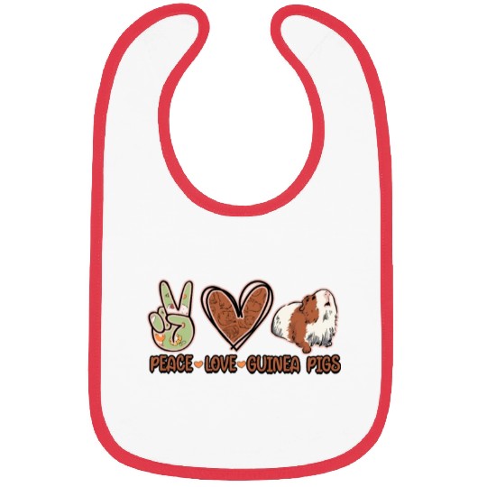 Peace Love Guinea Pigs - guineapig Bibs