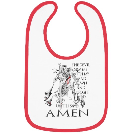The Crusader The Devil Saw Me Knight Templar Bibs