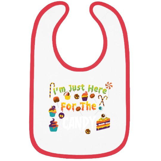 I'm Just Here For The Candy Halloween Bibs