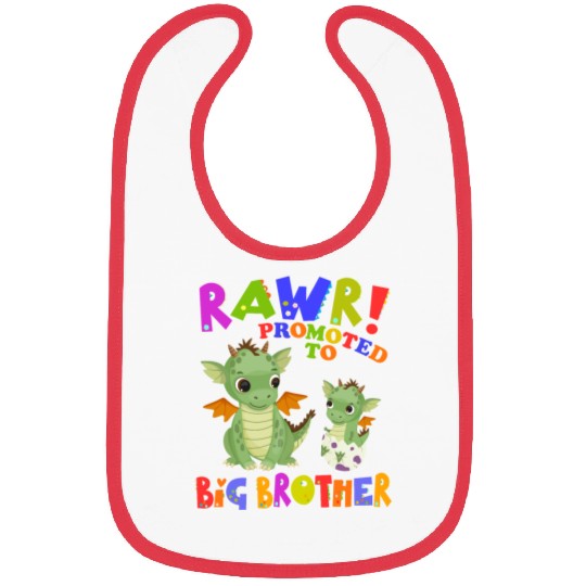 Rawr! Promoted To Big Brother Cute Dragon Baby Bibs