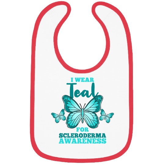 I Wear Teal For Scleroderma Awareness Bibs