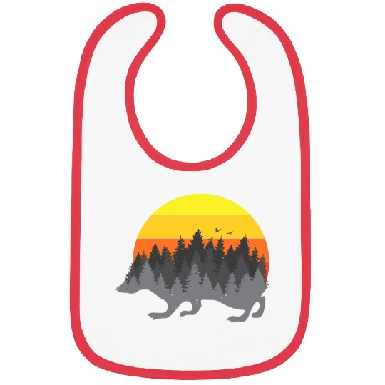 Nature Sunset Hedgehog Bibs