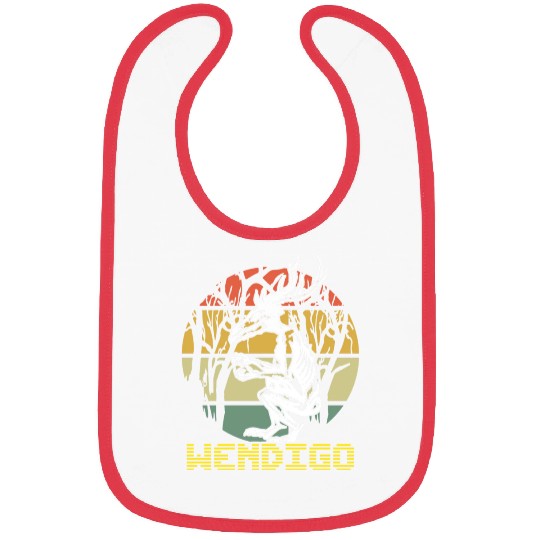 Vintage Folk Wendigo Halloween Cryptid Monster Bibs