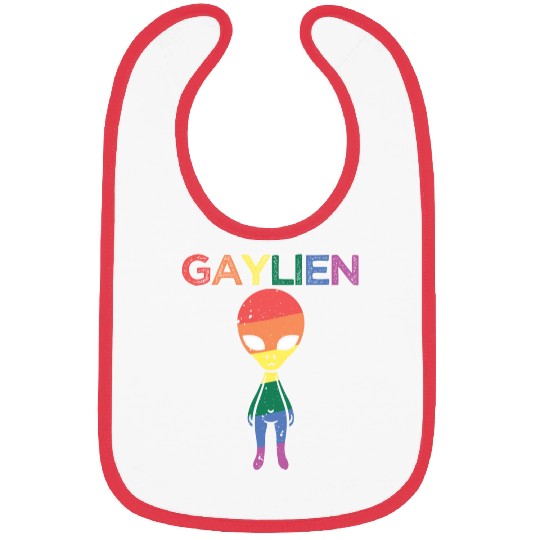 Gaylien LGBTQ+ Gay LGBT Community Rainbow Pride Bibs