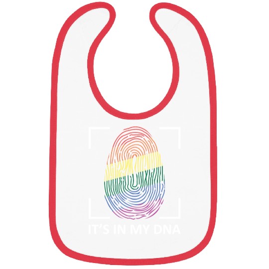 It's In My DNA LGBT Gay Rainbow Pride Thumb Mark Bibs