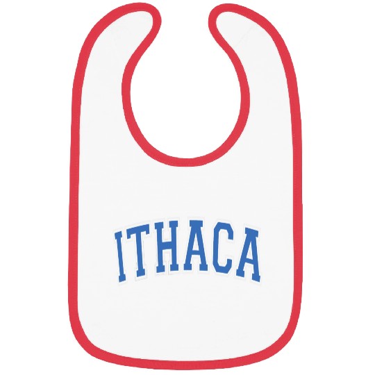 Ithaca Varsity Style Blue Text Bibs