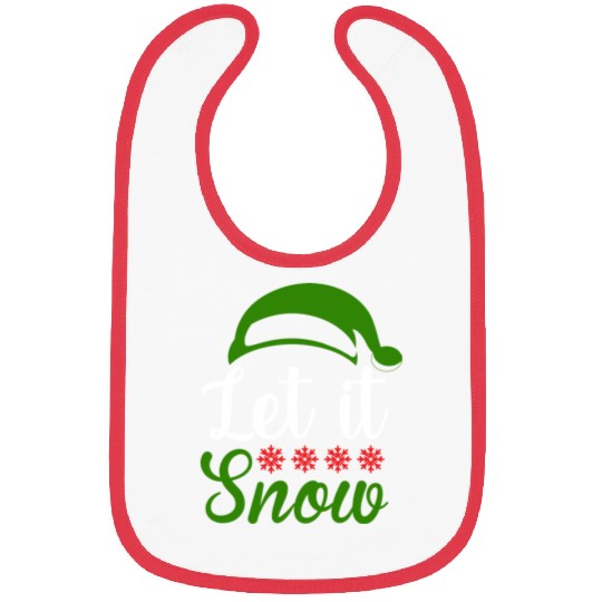 Let it snow Funny Christmas Bibs