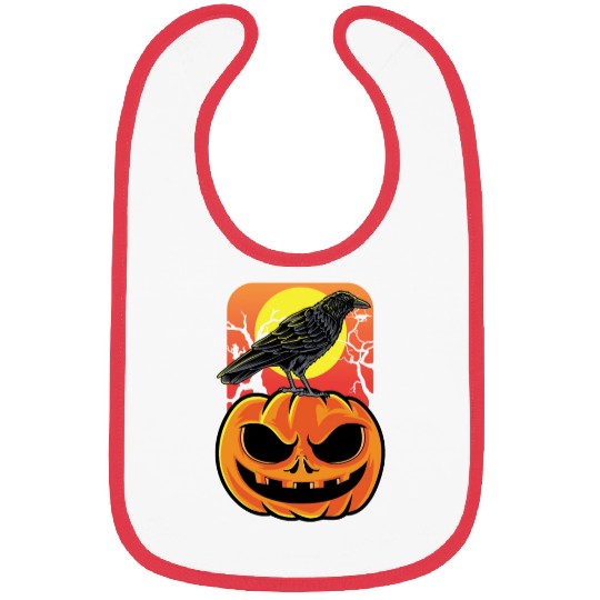 Crow Halloween Bird Watcher Gift Bibs
