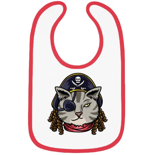 Pirate Cat Cat Mom Gift Bibs