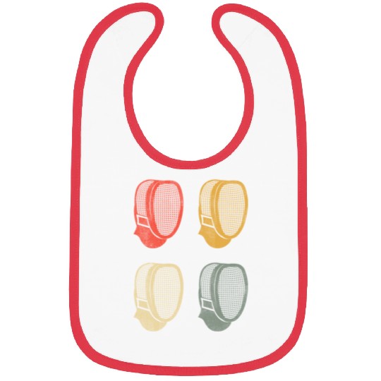 Fencing Sports Vintage Fencer Masks Fence Bibs