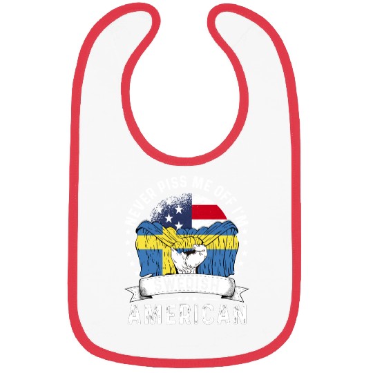 Sweden American Country Heritage Flags Bibs