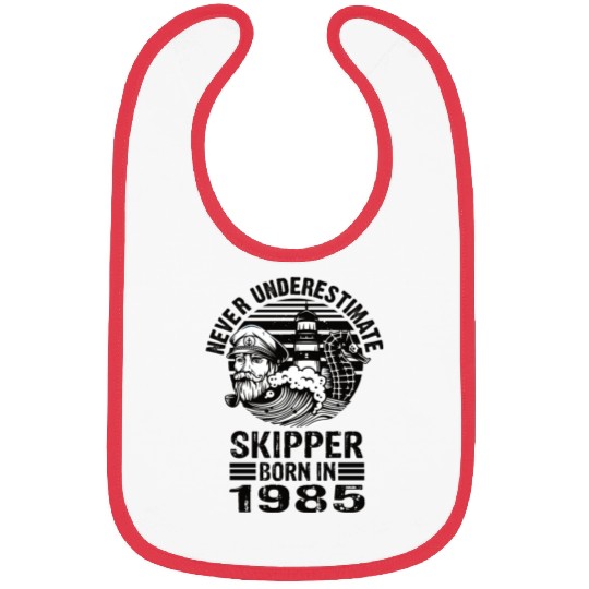 Never Underestimate Skipper Born In 1985 Bibs