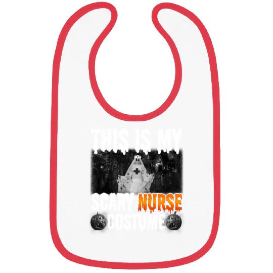 Scary Nurse Costume Funny Halloween Angry Boo Bibs