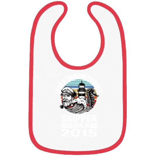 Never Underestimate Skipper Born In 2015 Bibs