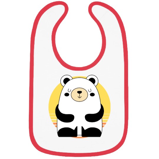 Fall PANDA Bibs Funny Short Graphic Tops