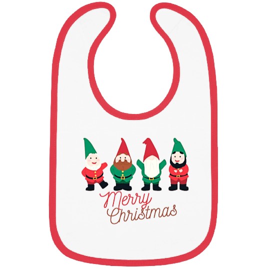 Christmas Funny Gnomes Bibs