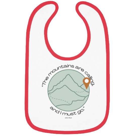 The Mountains are Calling Quote Bibs
