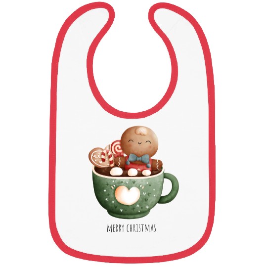 Christmas Gingerbread Graphic Bibs
